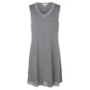 Bamboo Natkjole Bred Strop, Grey Melange