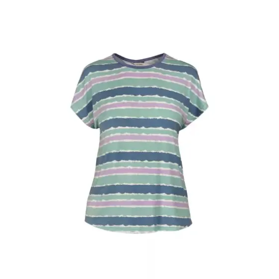 Bamboo Pyjamas Kort Ærme, Blue-Lilac Aquarel