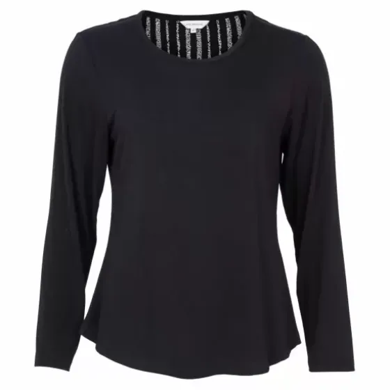 Bamboo Pyjamas Lang Ærme, Black/White