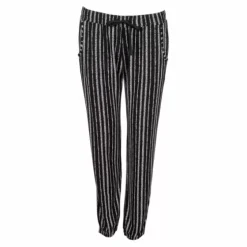Bamboo Pyjamas Lang Ærme, Black/White
