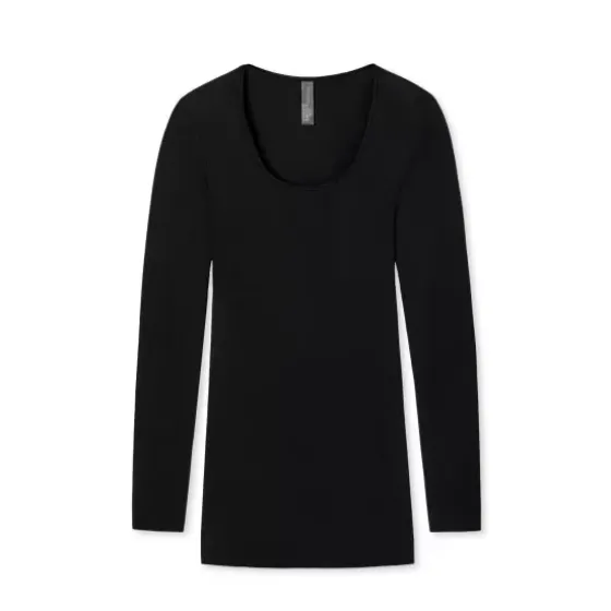 Bomuld Lang Ærme, Black