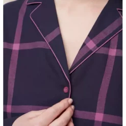Boyfriend Natskjorte, Blue Dark Combination