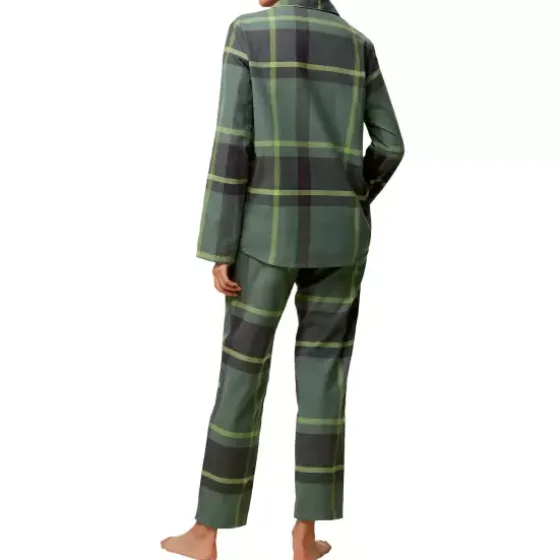 Boyfriend Pyjamas Check, Green Combination