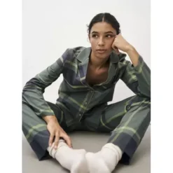 Boyfriend Pyjamas Check, Green Combination