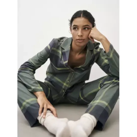 Boyfriend Pyjamas Check, Green Combination