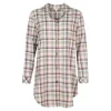 Cotton Fannel Natskjorte, Army/Rose Checks
