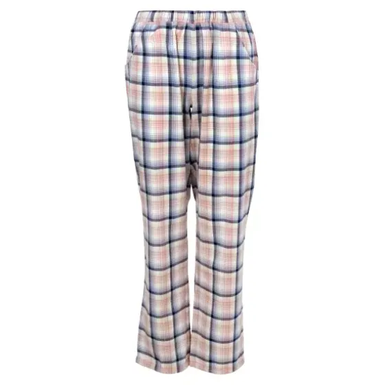 Cotton Fannel Pyjamas, Blue/Terracotta