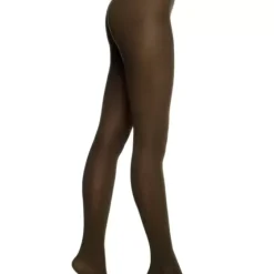 Croco Jacquard Tights, Dark Earth Green
