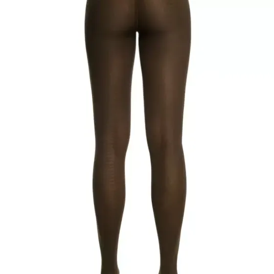 Croco Jacquard Tights, Dark Earth Green