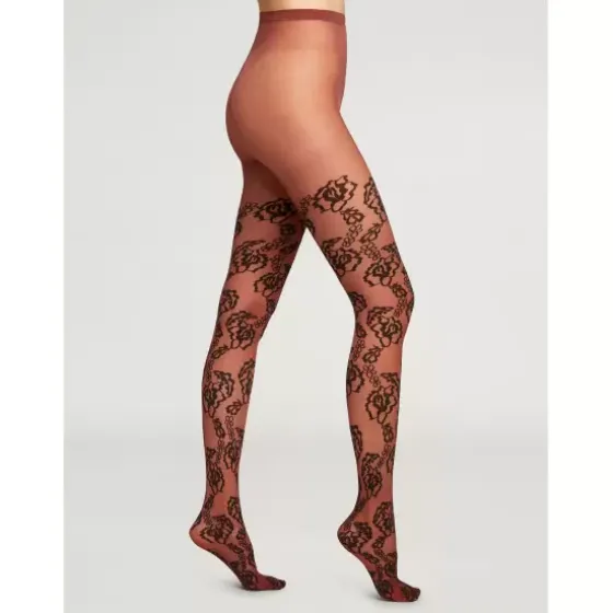 Doralee Tights, Acai/Black