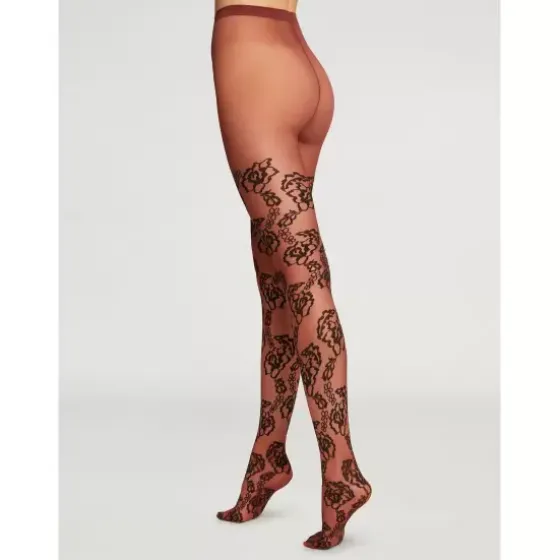 Doralee Tights, Acai/Black