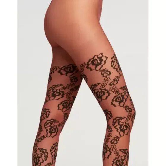 Doralee Tights, Acai/Black