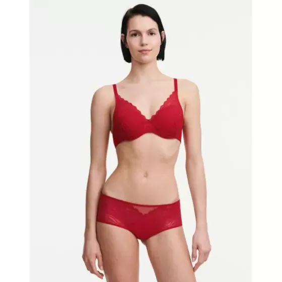 Floral Touch Padded, Scarlet