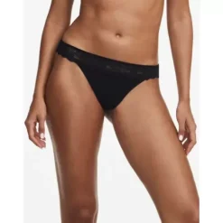 Floral Touch Tanga, Black