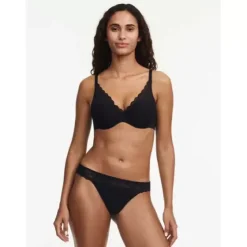 Floral Touch Tanga, Black