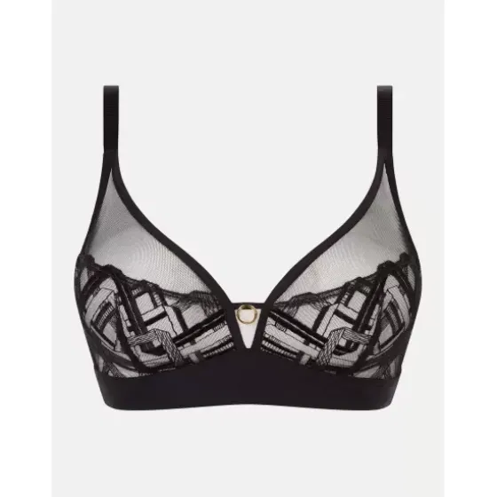 Graphic Support Bra U/Bøjle, Black