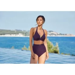 Iconic Bikini Halterneck, Prune