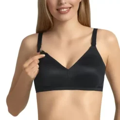 Jacquard Amme BH Uden Bøjle, Black