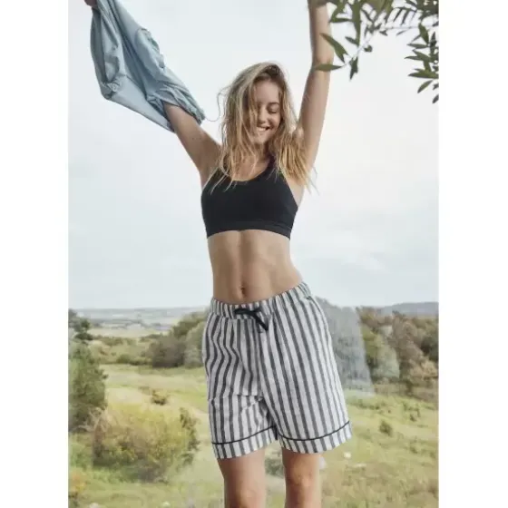 Jbs Natshorts Lang, Grey Stripes