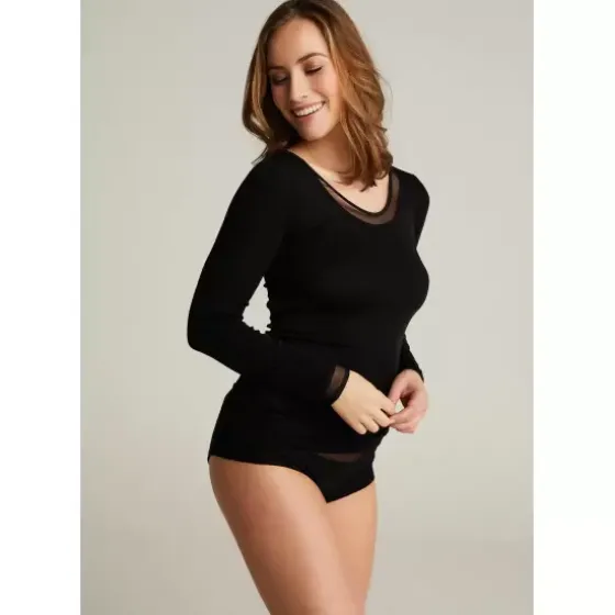 Juliana Uld Lang Ærme, Black