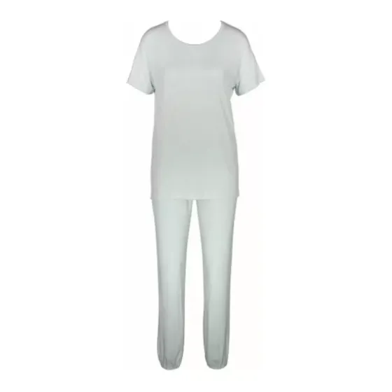 Kortærmet Stribet Pyjamas, Light Green