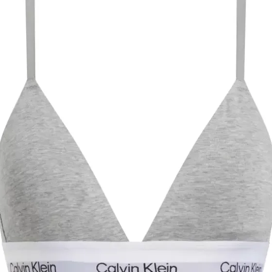 Lightly Lined Triangle Bra, Grey Heather