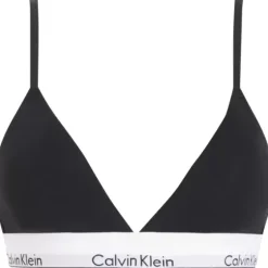 Lightly Lined Triangle Bra, Black