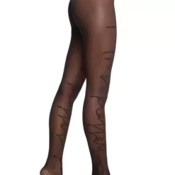 Logo Script Tights, Black/Black