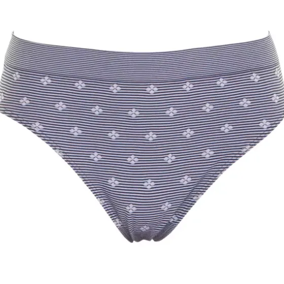 Lucia Tai, Stripe W. Flower Medium Blue