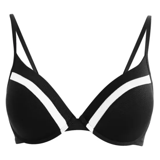 Lux Bikini Top Push-Up, Black-White