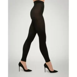 Merino Tights Leggings, Sort