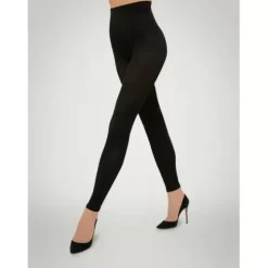 Merino Tights Leggings, Sort