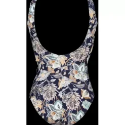 Monaco 3 Color Badedragt, Navy With Print