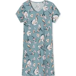 Natkjole Kort Ærme, Blue/Grey