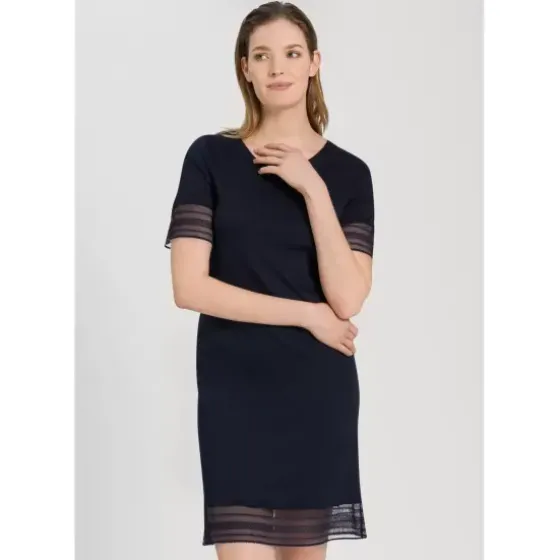 Natkjole Kort Ærme, Deep Navy