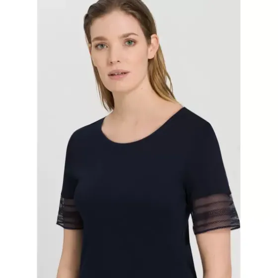 Natkjole Kort Ærme, Deep Navy