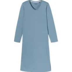 Natkjole Lang Ærme, Blue Grey