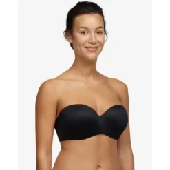 Norah Stropløs T-Shirt Bra, Sort
