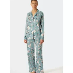 Pyjamas Lang Ærme Bluegrey
