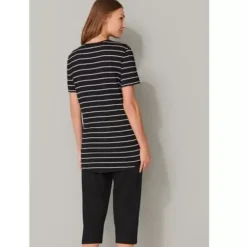 Pyjamas Med 3 Kvart Ben, Black