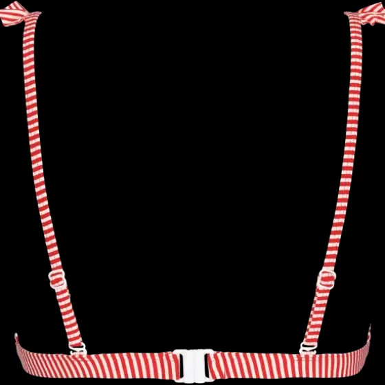 Santorini Bikini Top, Summer Red