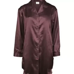Satin Nightshirt, Italian Plum