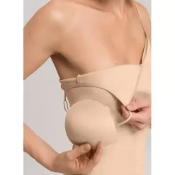 Spaghetti Top Padded, Beige
