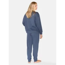 Svea Natbluse Lang Ærme, Ombre Blue