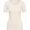 True Confidence Uld/Silke T-Shirt, Råhvid