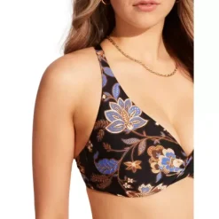 Wrap Front Bikini, Sort